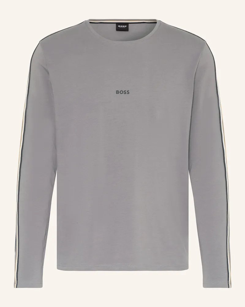 HUGO BOSS Pyjama-Oberteil UNIQUE Grau