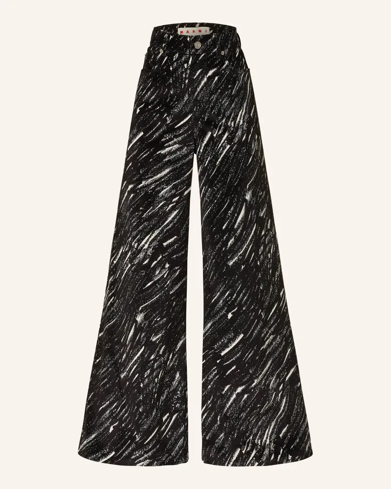Marni Marlenehose Schwarz