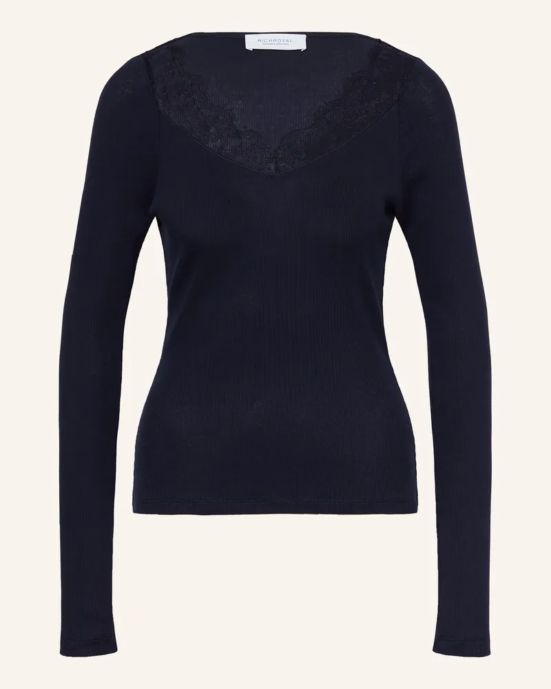 Rich&Royal Longsleeve Mit Spitze blau Dunkelblau