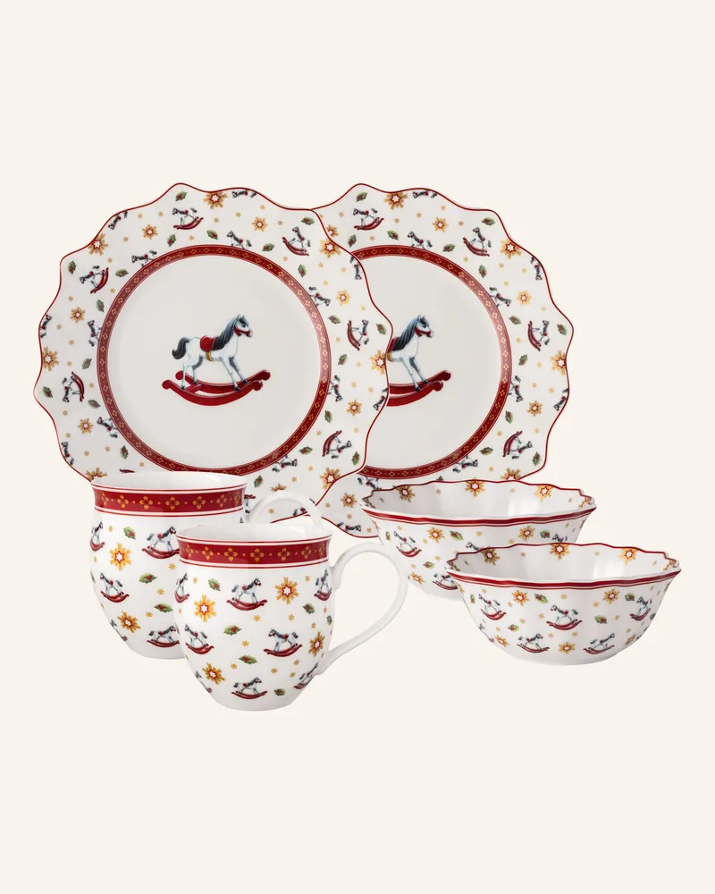 Villeroy & Boch Frühstücks-Set Für 2 Schaukelpferd, 6tlg Toy's Delight weiss Gelb