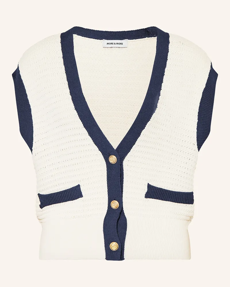 More & More Strickweste weiss Ecru