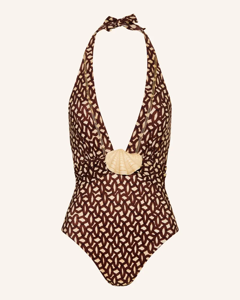 Maryan Mehlhorn Neckholder-Badeanzug Terrae Mit Glitzergarn braun Braun