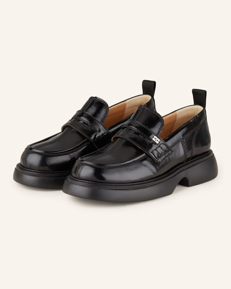 Ganni Plateau-Loafer - SCHWARZ Schwarz