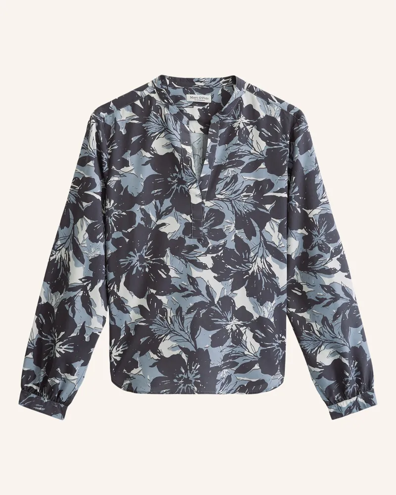 Marc O'Polo Print-Bluse grau Dunkelgrau