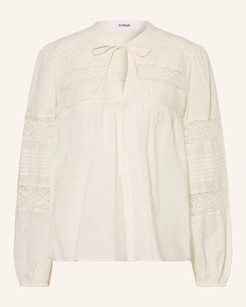 ba&sh Blusenshirt NAMI mit Spitze Creme