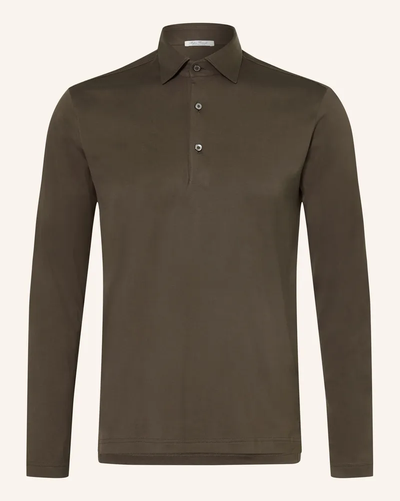 Stefan Brandt Jersey-Poloshirt Luca braun Dunkelbraun