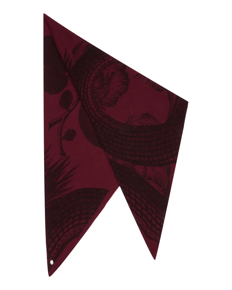 Friendly Hunting Dreieckstuch aus Cashmere Dunkelrot