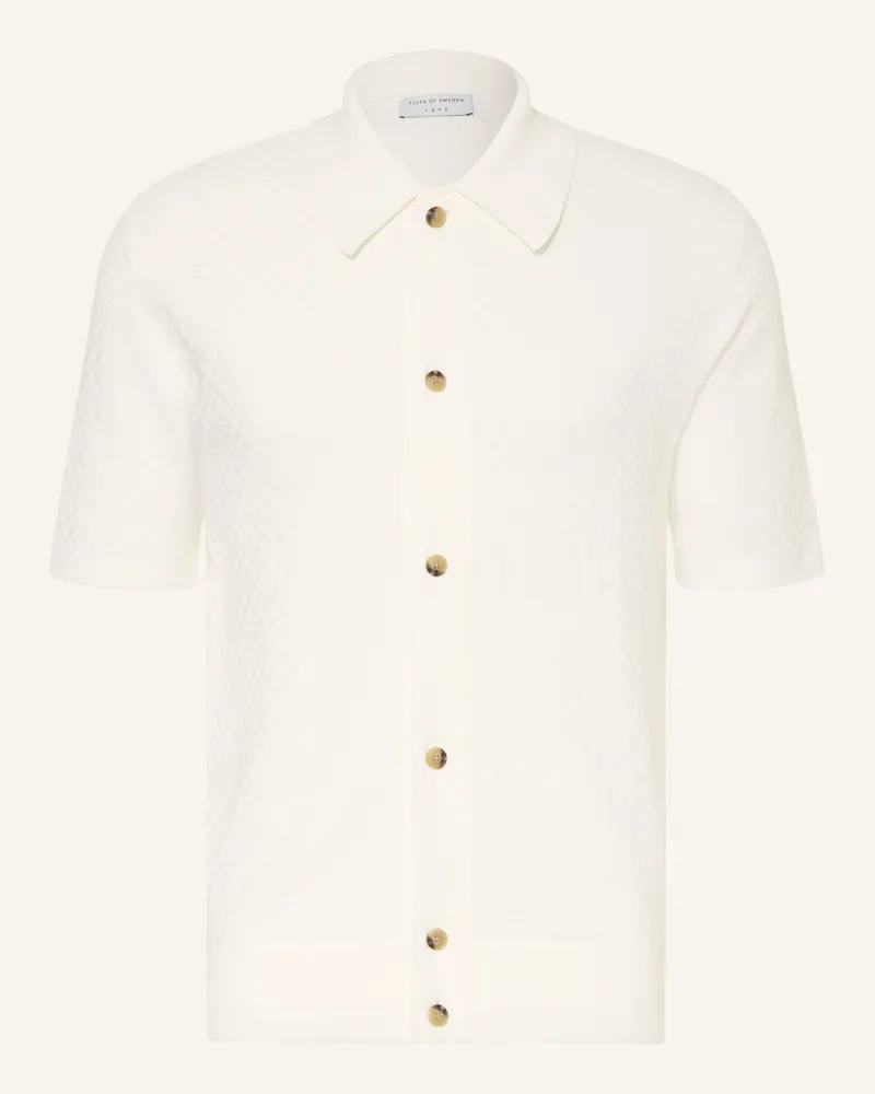 Tiger of Sweden Strickhemd Araawen Slim Fit weiss Ecru