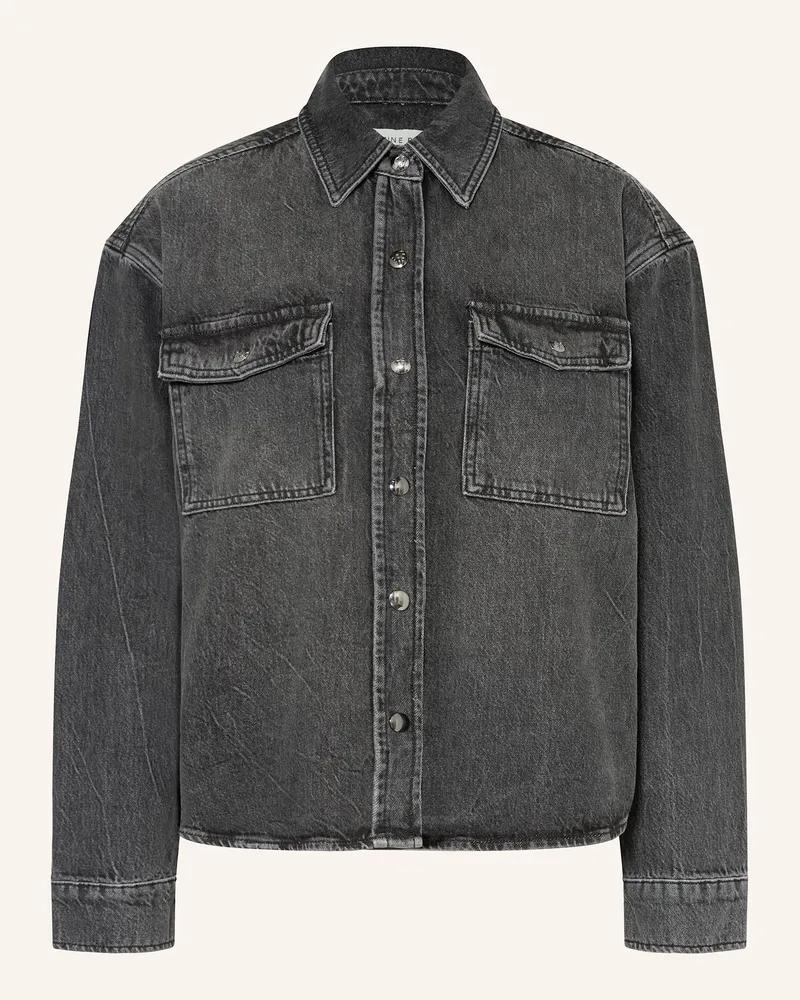 Anine Bing Jeansbluse Paxton grau Schwarz