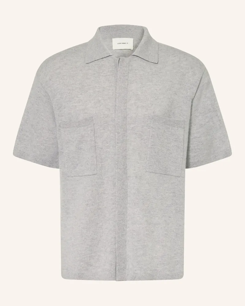 Lisa Yang Strickhemd ETHAN aus Cashmere Grau