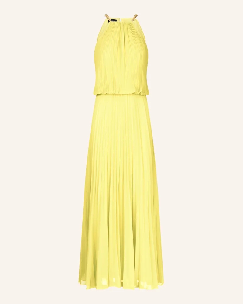 Apart Plisseekleid Gelb