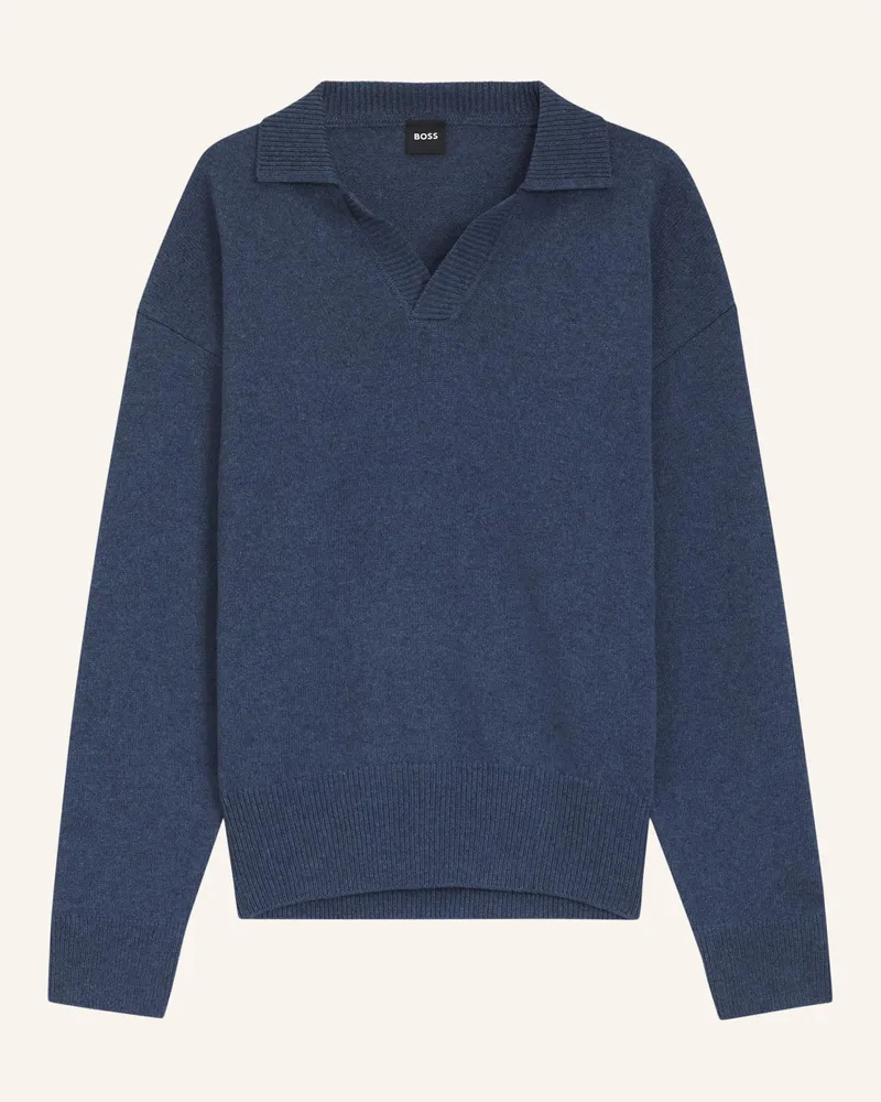 HUGO BOSS Pullover C-UCARI Regular Fit Blaugrau