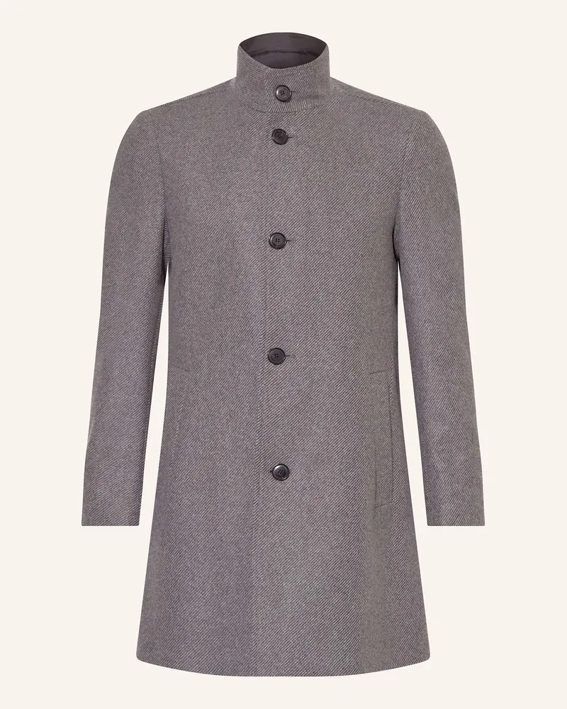 HUGO BOSS Wollmantel Hyde grau Dunkelgrau