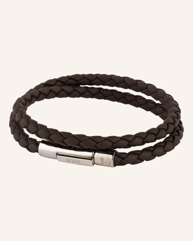 TOD'S Lederarmband Dunkelbraun