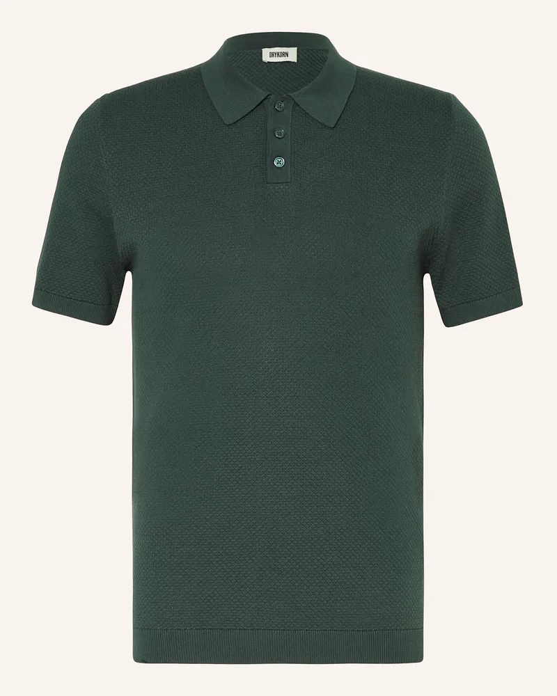 Drykorn Strick-Poloshirt TRITON Regular Fit Dunkelgrün