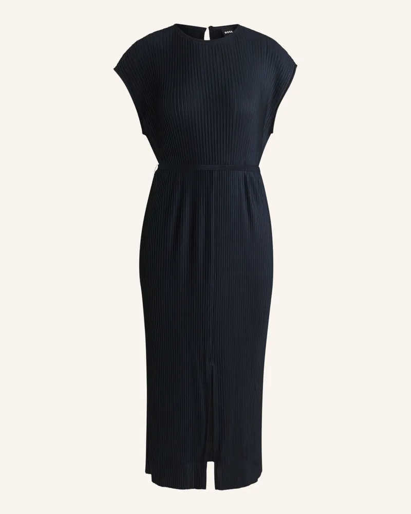 HUGO BOSS Jersey-Kleid EMAURA Regular Fit Dunkelblau