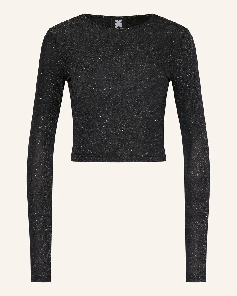 Karo Kauer Cropped-Longsleeve Schwarz