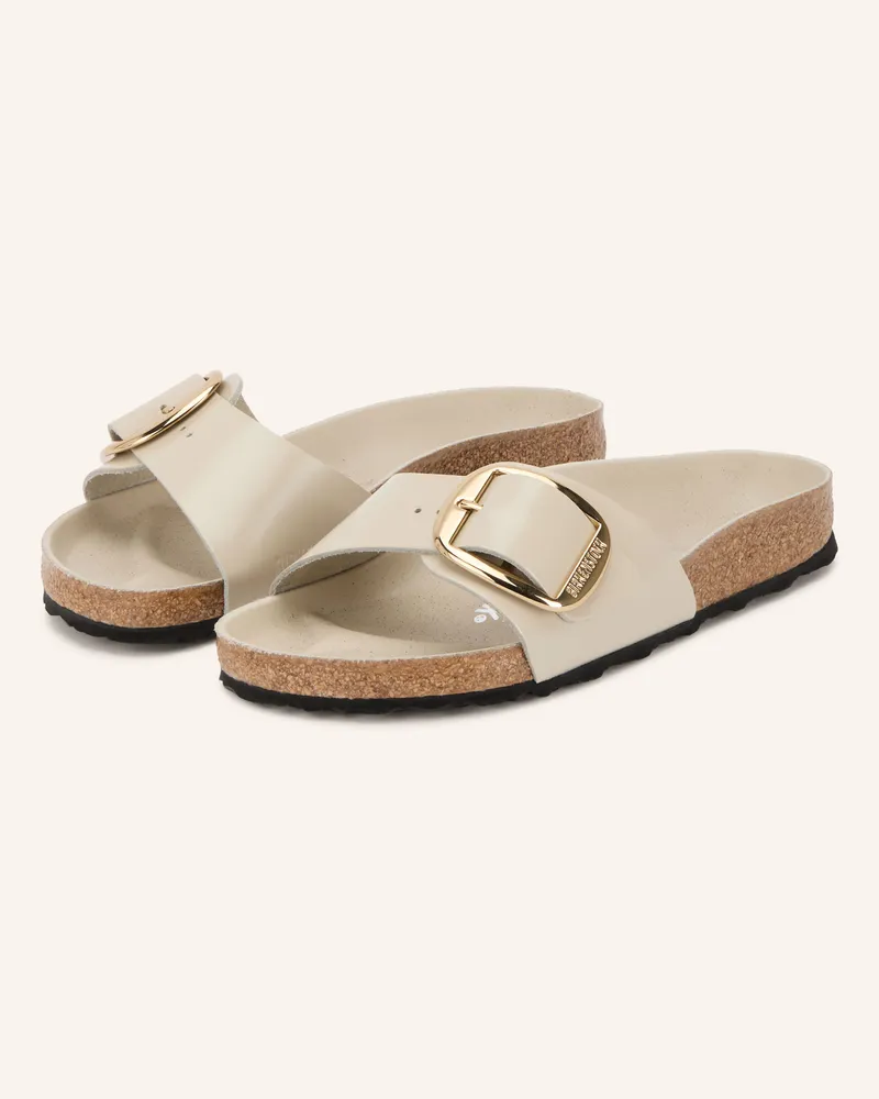 Birkenstock Pantoletten Madrid Big Buckle weiss Beige