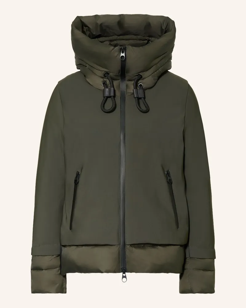 Gil Bret Steppjacke Im Materialmix gruen Dunkelgrün