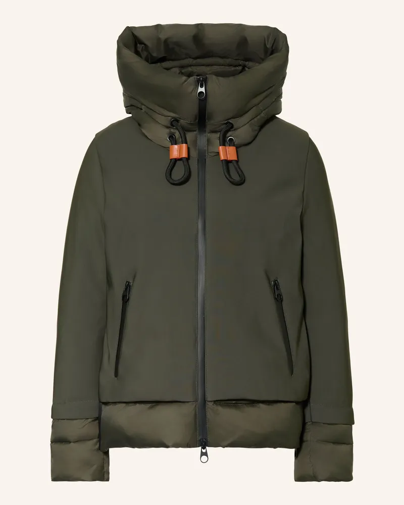 Gil Bret Steppjacke Im Materialmix gruen Dunkelgrün