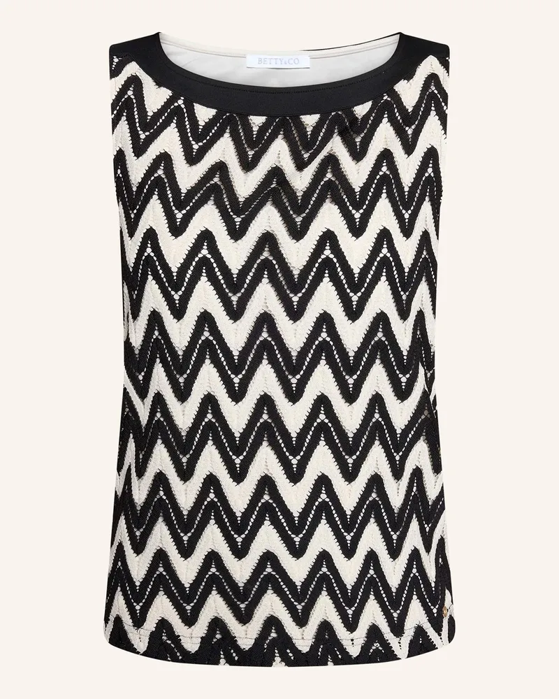 Betty Barclay Strukturshirt Ohne Arm schwarz Schwarz