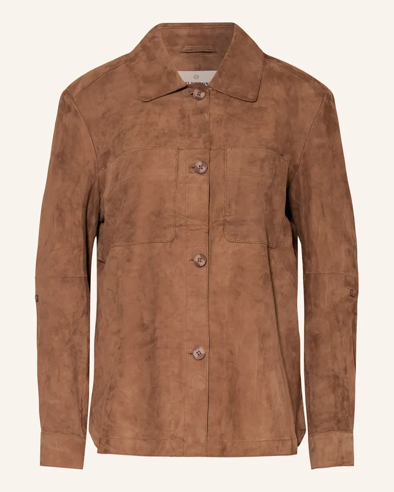 Milestone Leder-Overjacket MSVICKI Cognac