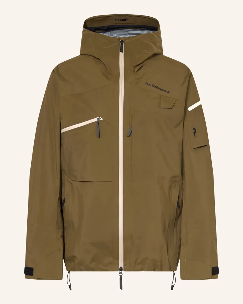 Peak Performance Hardshell-Jacke Alpine Gore-Tex C-Knit™ braun Khaki