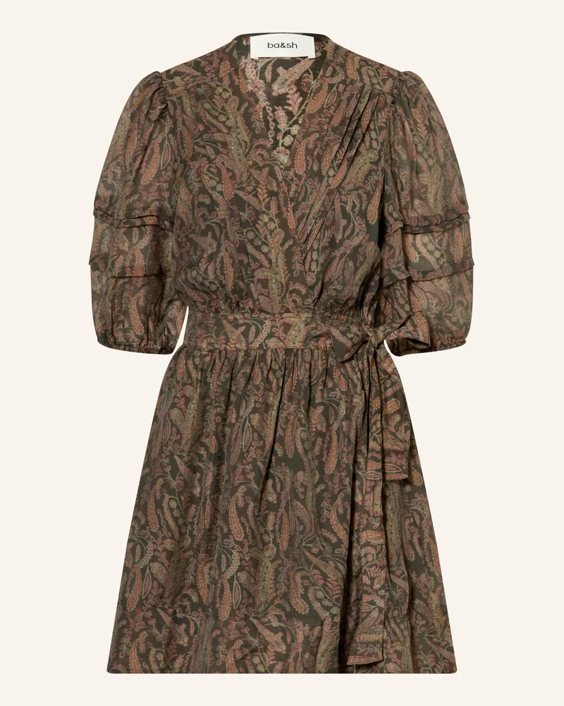 ba&sh Wickelkleid TEODORA mit 3/4-Arm Dunkelbraun