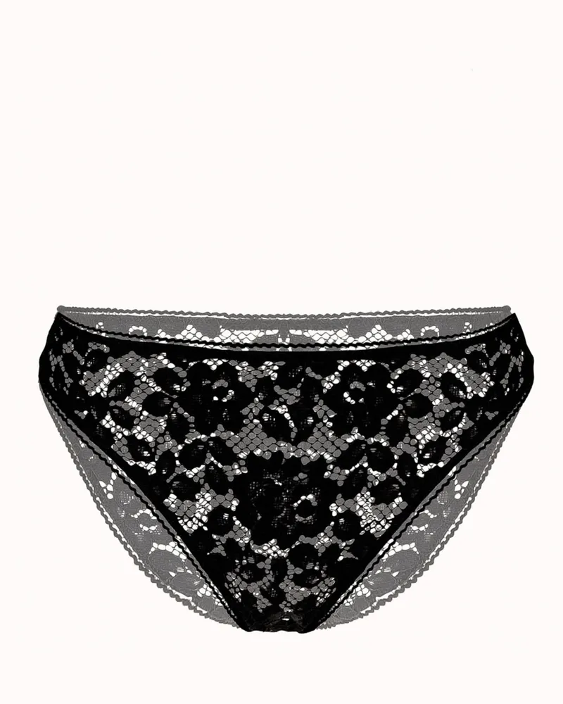 Wolford Lingerie Tanga BOLD LACE BRIEF Schwarz