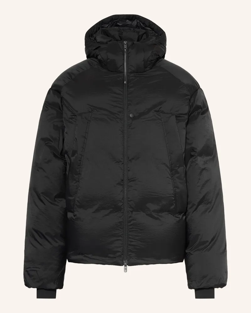 Y-3 Daunenjacke Mit Abnehmbarer Kapuze schwarz Schwarz