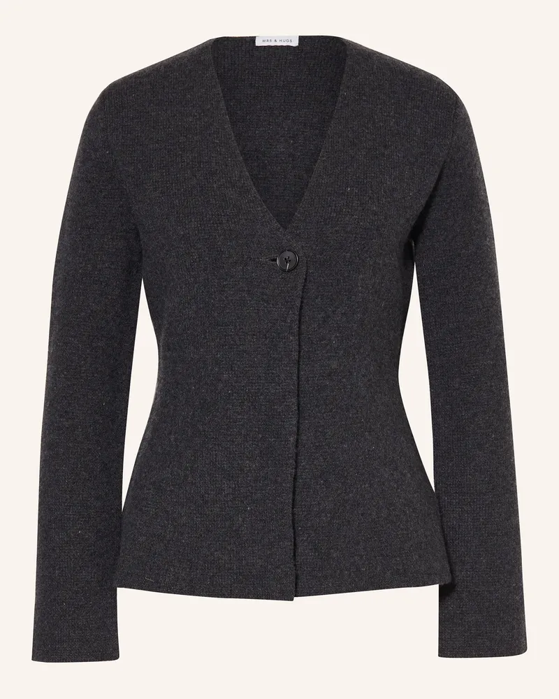 Mrs & HUGS Strickjacke Dunkelgrau