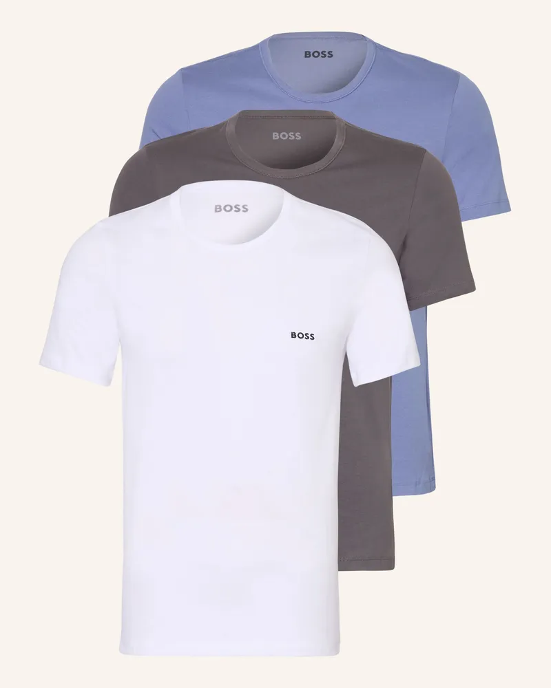 HUGO BOSS 3er-Pack T-Shirts blau Weiss