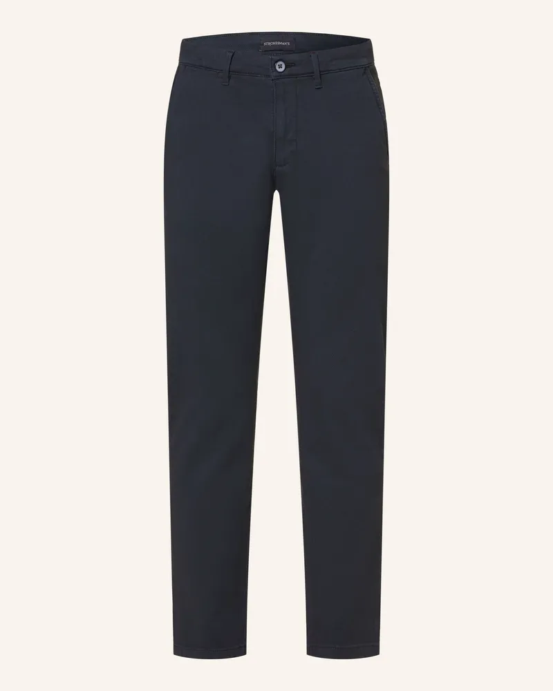 Strokesman's Piqué-Chino Slim Fit blau Dunkelblau