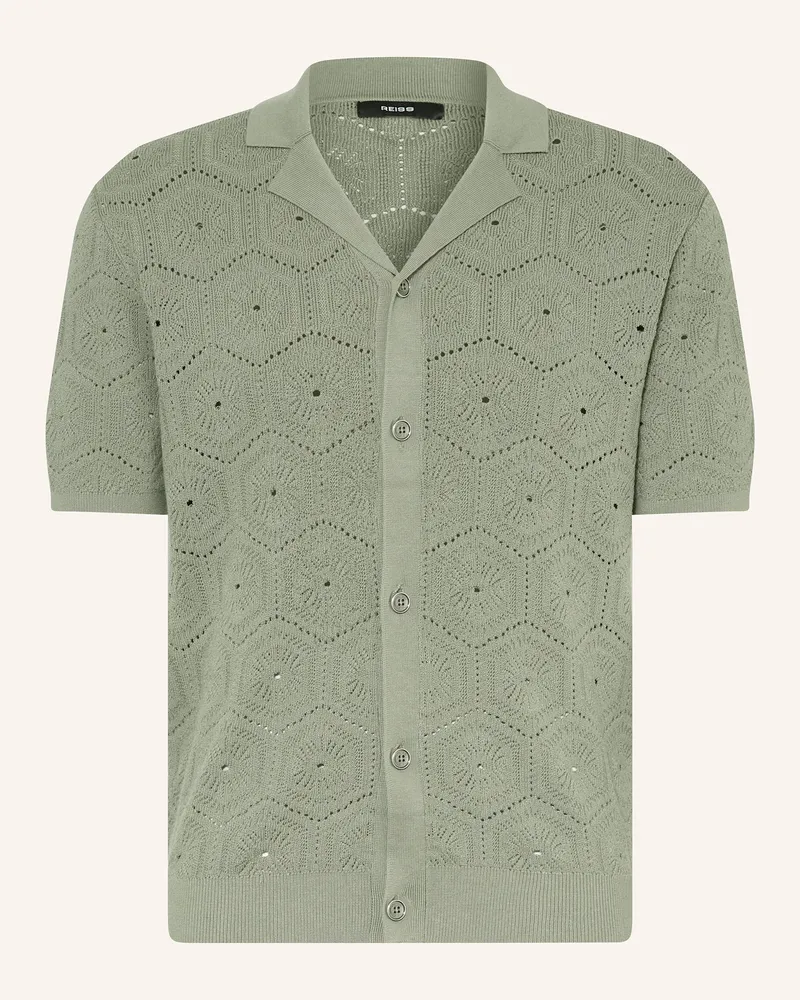 Reiss Strickhemd ROYCE Regular Fit Hellgrün