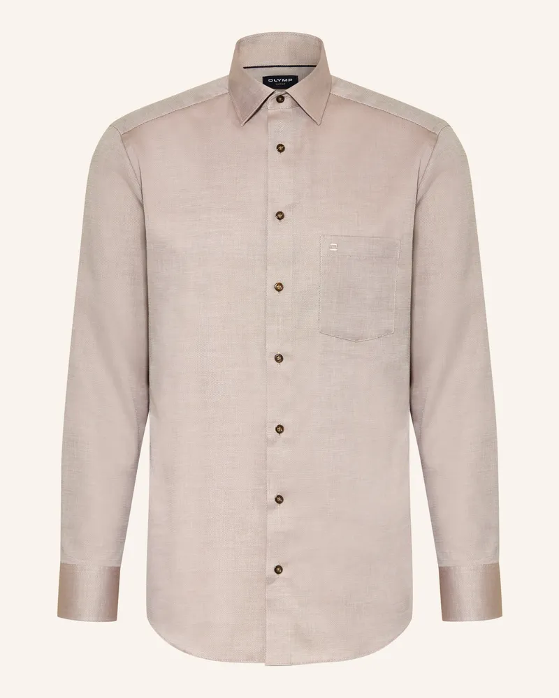 Olymp Hemd Luxor Modern Fit braun Hellbraun