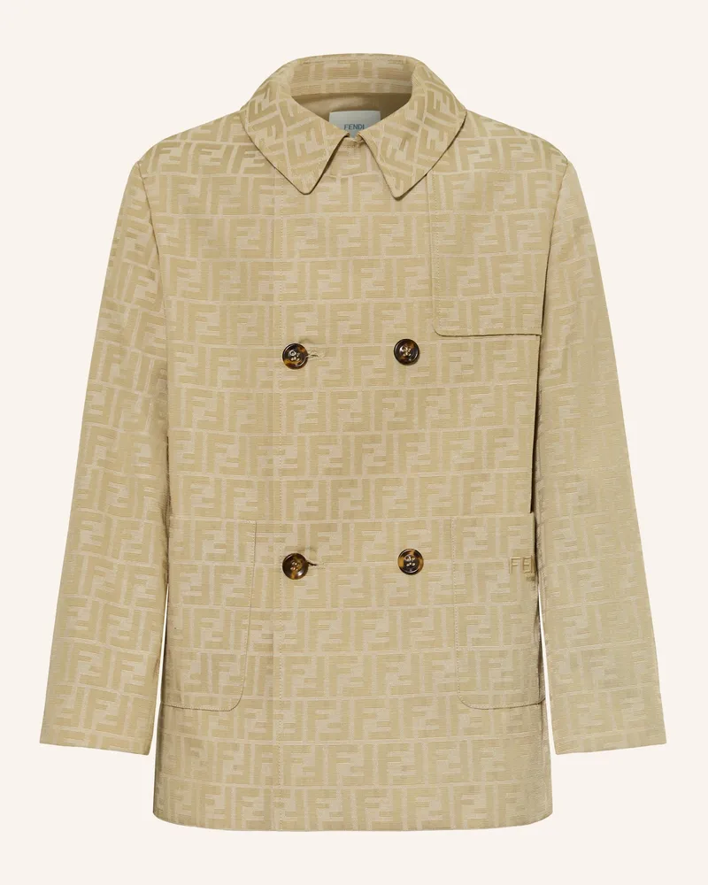 Fendi Cabanjacke beige Hellbraun