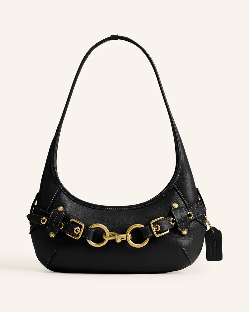 Coach Schultertasche schwarz Schwarz