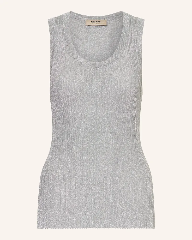 Mos Mosh Stricktop Mmrelana Mit Glanzgarn silber Silber