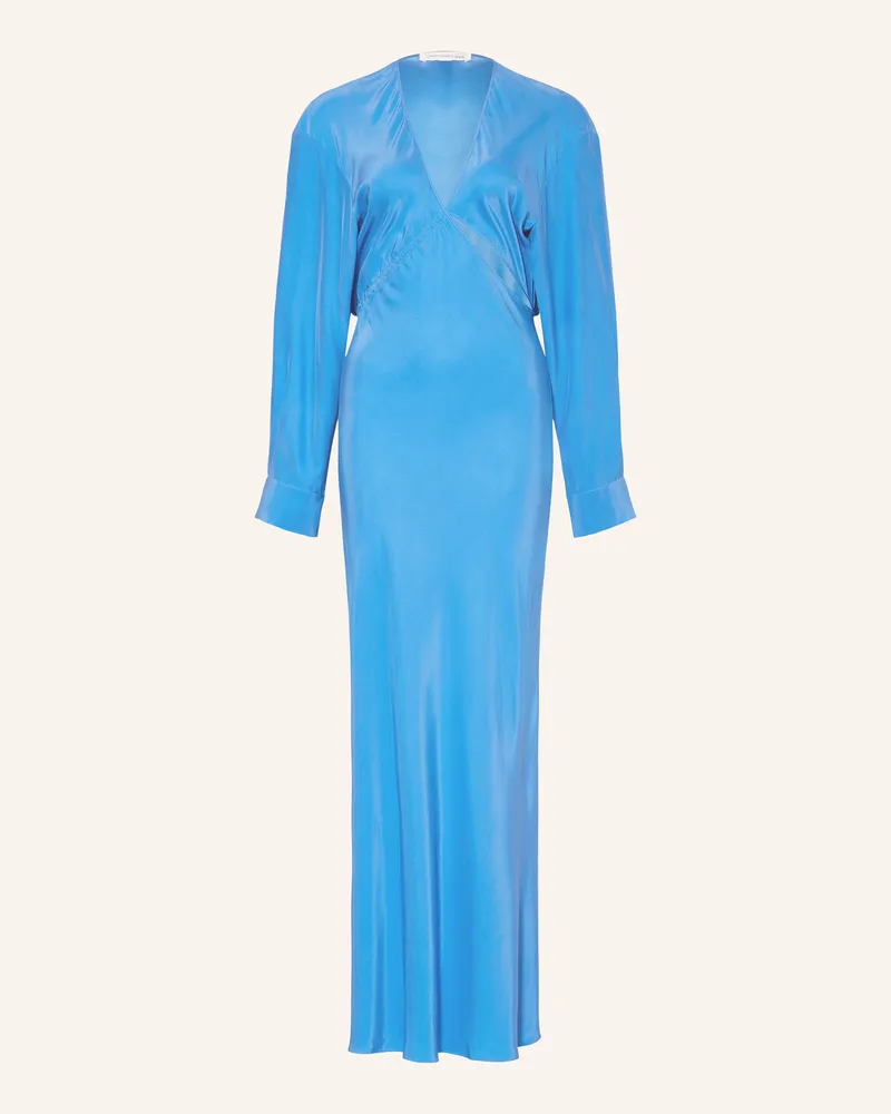 Christopher Esber Kleid aus Seide mit Cut-out Blau