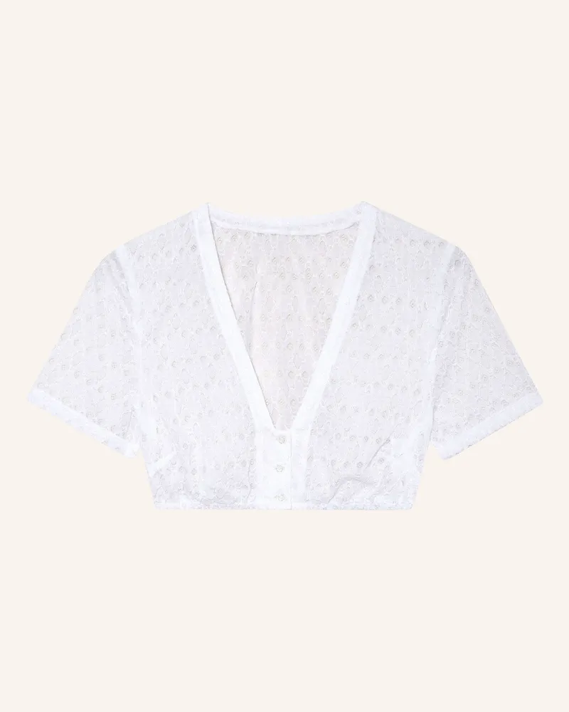 WALDORFF Dirndlbluse Aus Spitze weiss Weiss