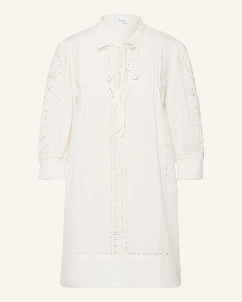Reiss Kleid Gia Mit Lochspitze Und 3/4-Arm weiss Weiss
