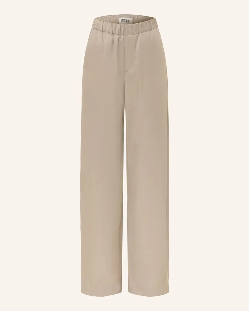 Drykorn Marlenehose Consider Aus Satin gruen Grün