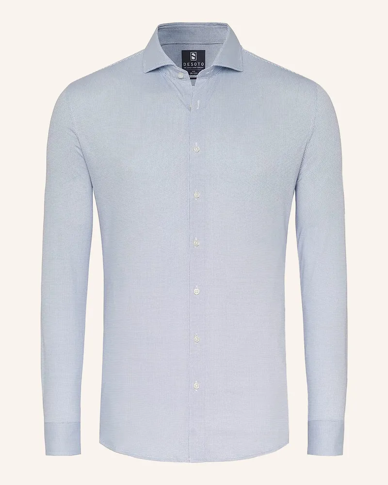DESOTO Jerseyhemd Slim Fit blau Blaugrau