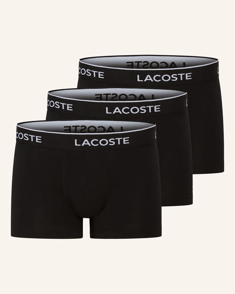 Lacoste 3er-Pack Boxershorts Schwarz