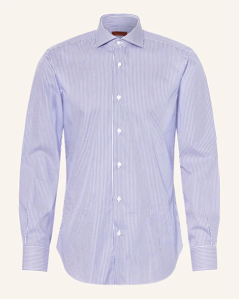 BARBA Hemd Slim Fit blau Blau