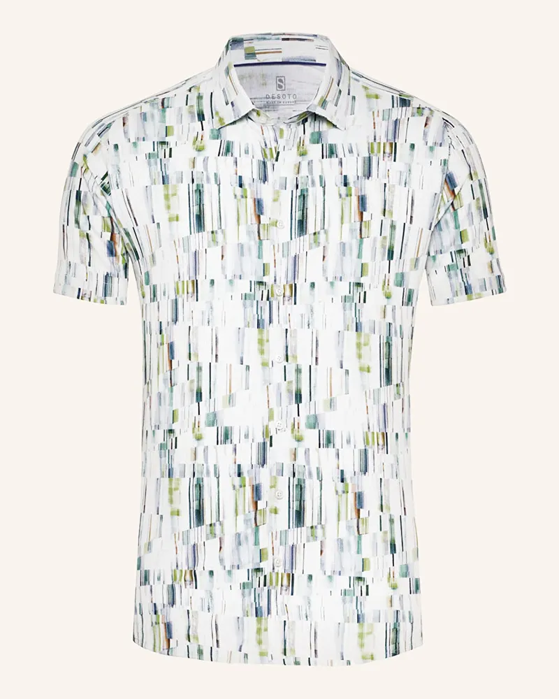 DESOTO Kurzarm-Hemd Extra Slim Fit Grün