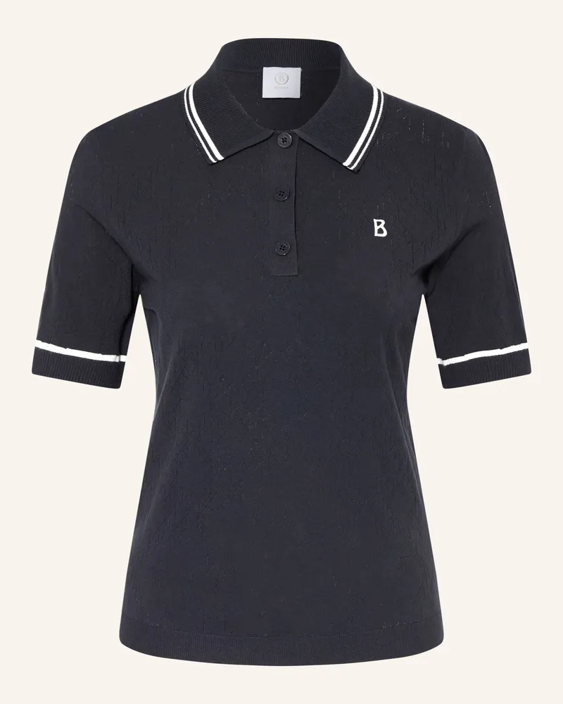Bogner Strick-Poloshirt Mandy blau Dunkelblau