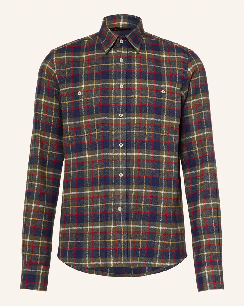 me°ru' Outdoor-Hemd Waimate Comfort Fit Aus Flanell gruen Oliv