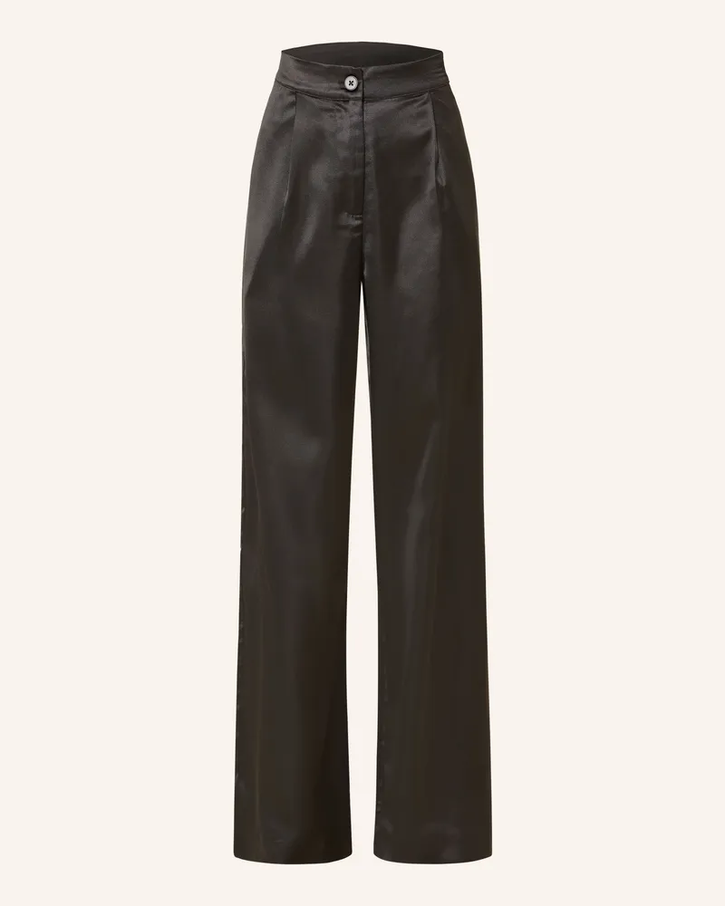 Darling Harbour Marlenehose Aus Satin schwarz Black