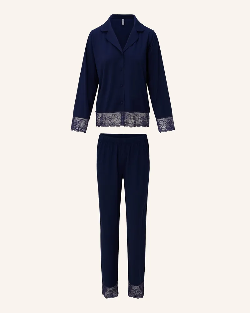 LingaDore Nachtwäsche Set blau Blaugrau